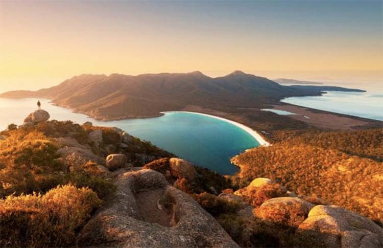 Wineglass Bay lookout at Sunset