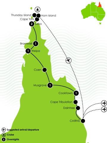 Cape York Frontier – Cairns to Cape York Large Map