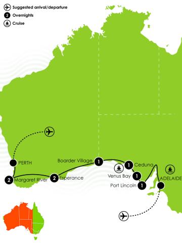 The Great Australian Wilderness Journey Large Map 