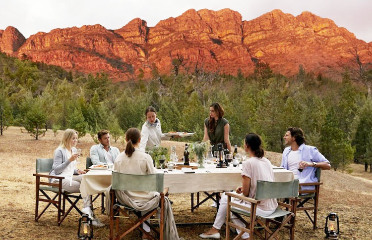 Arkaba Station outdoors dining