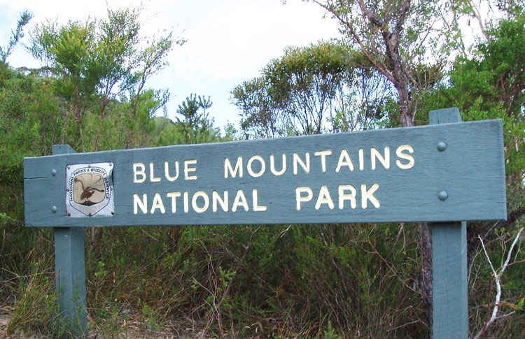 Sign Blue Mountains National Park