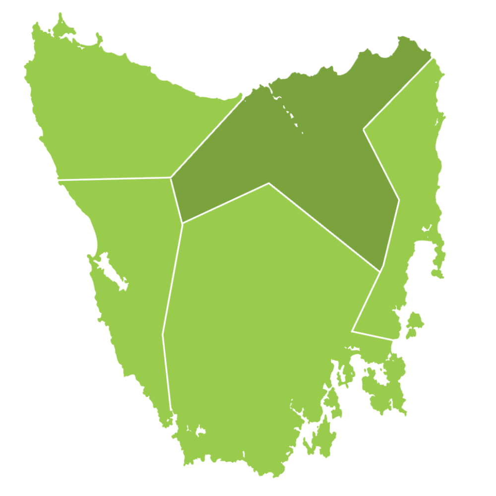 Launceston North East Coast Tasmania Map