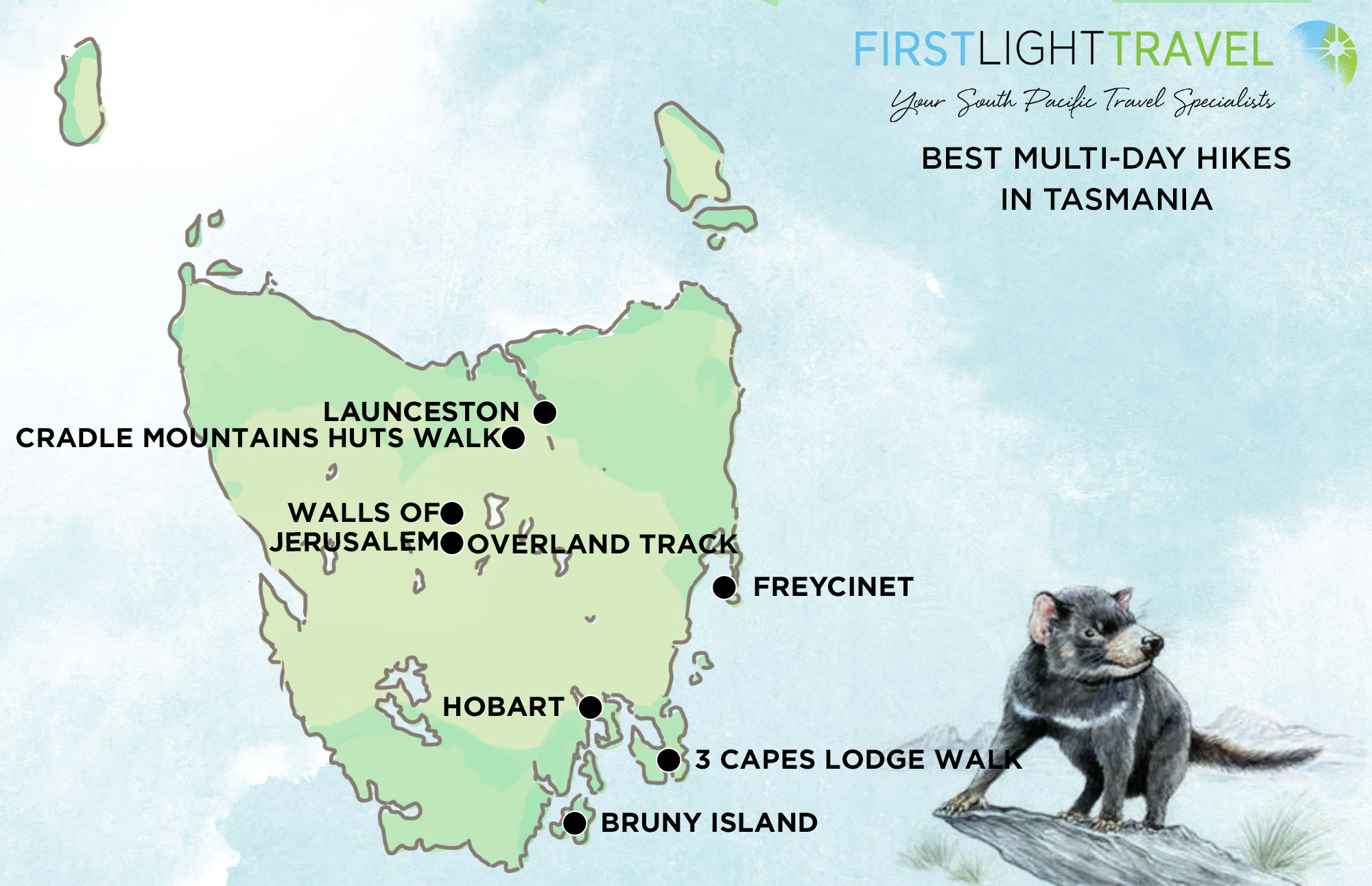 First Light Travel blog multi day hikes in tasmania