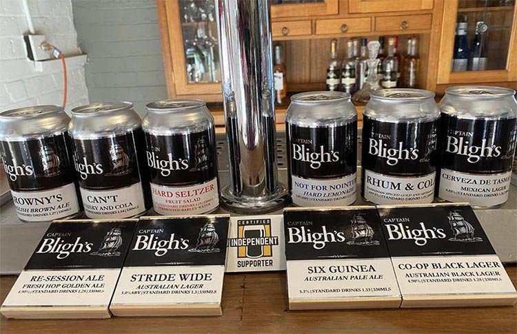 Captain Blighs tasting list