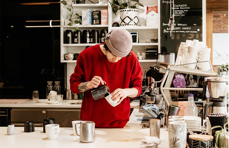 Inside cafe in launceston