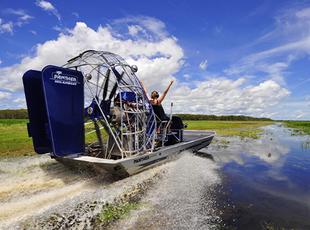 Airboat at Bamurru Plains