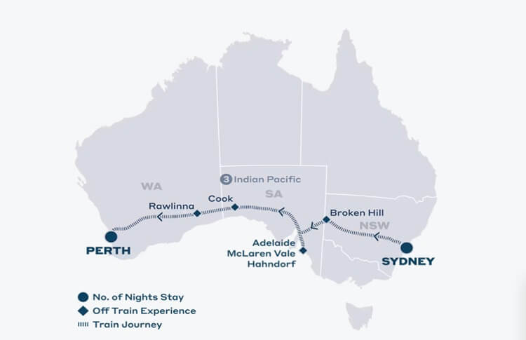 Journey Beyond - Coast to Coast Tour Map