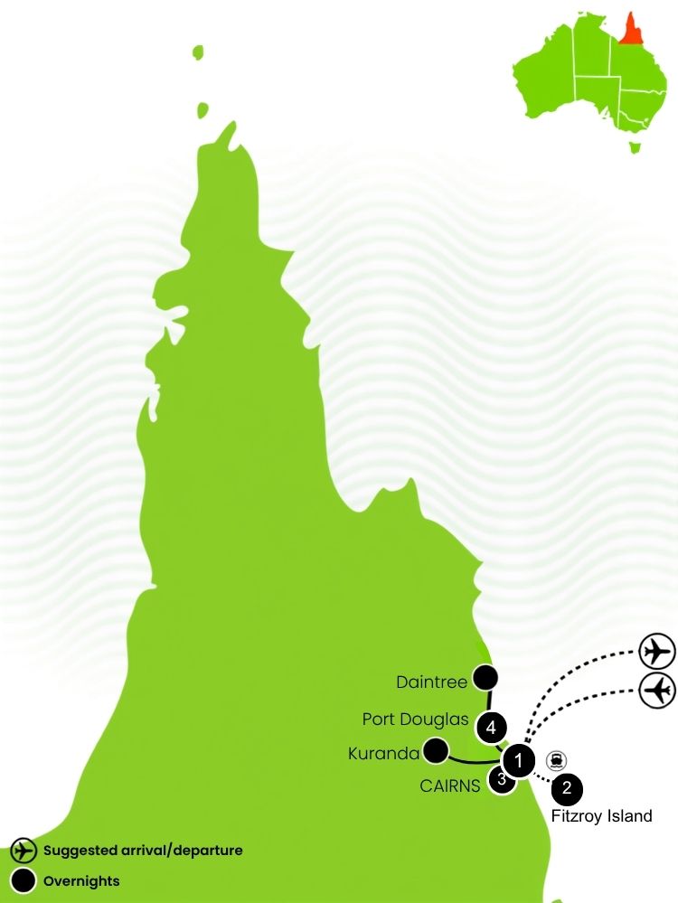 Tropical Thrills Family Holiday Tour Map