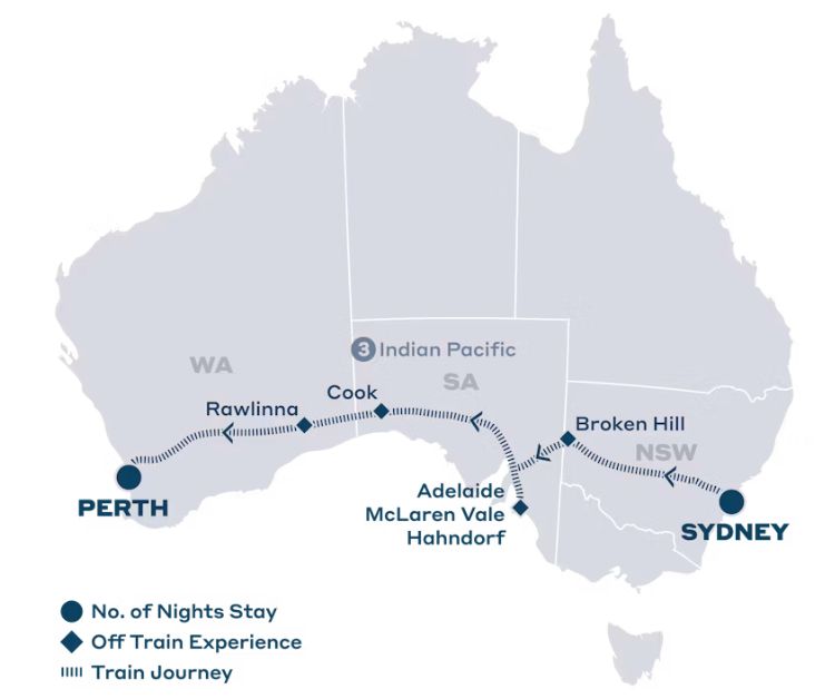Journey Beyond - Coast to Coast Tour Map