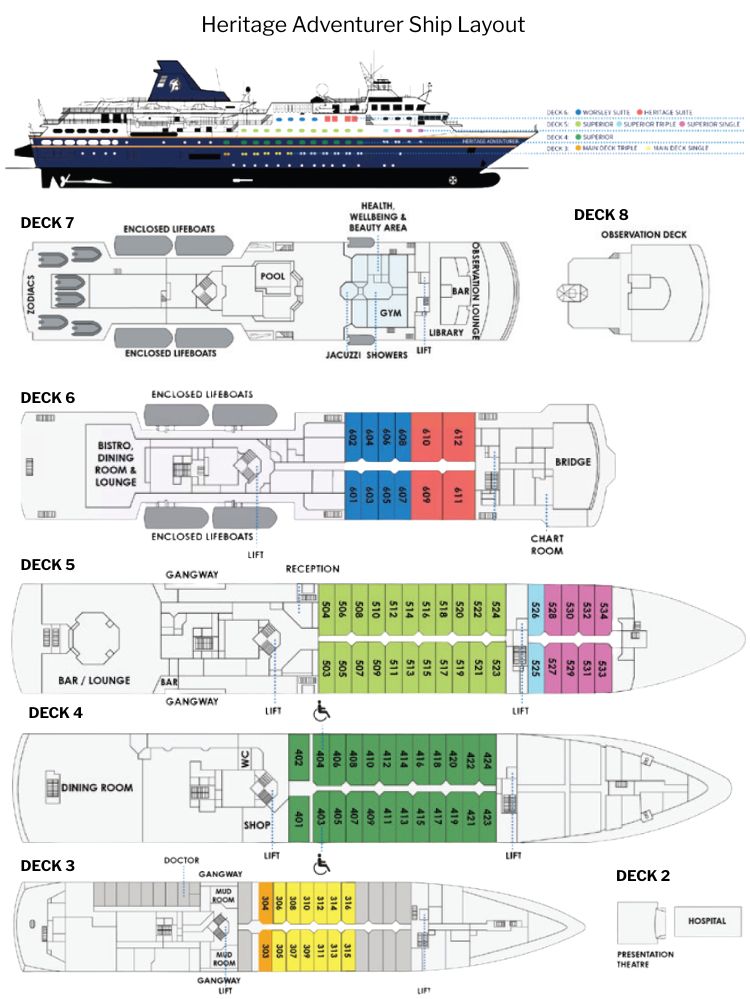 Heritage Adventurer Ship Layout
