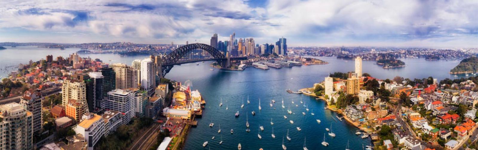Aerial view of Sydney Harbour