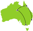 Australian Highlights Small Map