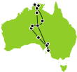 Outback Tracks: Outback Adventure & Ghan Rail Journey Small Map