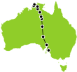 12 Day Explorers Way – Adelaide to Darwin Small Map