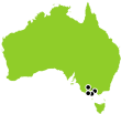 8 Day Great Ocean Road & Grampians Small Map