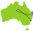 14 Day Brisbane to Sydney Wanderer Self Drive/ Fly Tour Small Map