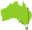 Small Map Australian Honeymoon