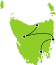 8 Day Tasmanian Luxury Small Map
