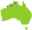 Darwin to Broome Self Drive Itinerary Small Map