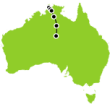 13 Day Alice Springs to Darwin Road Trip Small Map