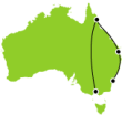 14 day Eastern Australaia Small Map