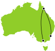 Contrasts of Australia large small map