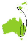 13 Day Contrasts of Australia & Fiji Small Map