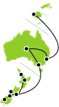 23 Day Highlights of New Zealand, Australia & Fiji Maps