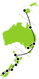 Six Week Best of New Zealand, Australia and Fiji Small Map