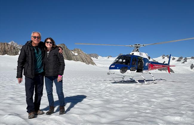 Tasman Glacier landing