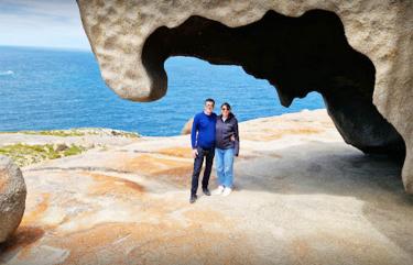 Jessica & Fabrizio Berreta Piccoli enjoy their time on Kangaroo Island