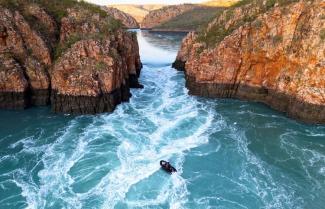 Zodiac Boat exploring The Kimberley Region