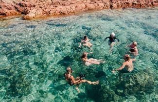 Swimmers at Bunker Bay