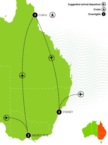 Contrasts of Australia Large Map