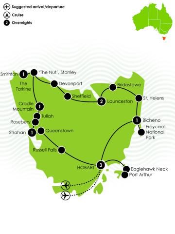 Tasmanian Wonders Large Map