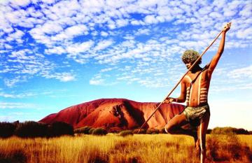 Aboriginal at Ayres Rock