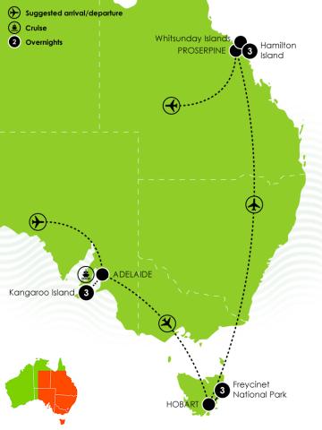 Large Map Australian Honeymoon