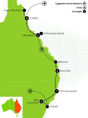 G Adventures - Best Of Australia Large Map