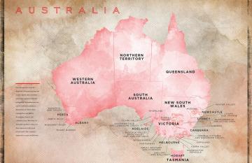 Australian wine map