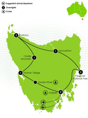 Tasmanian Wonders Mapping Large Map