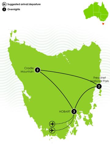 Lap of Luxury Tasmania Large Map