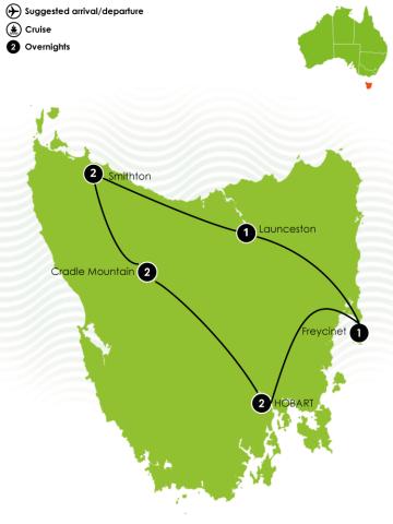 10 Day Must Do Tasmania Family Roadtrip Large Map