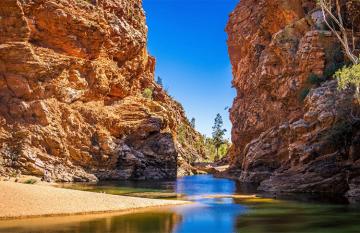Ellery Creek Big Hole - about 80 kilometers west of Alice Springs.