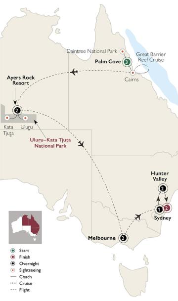 Tour Map: Inspiring Australia